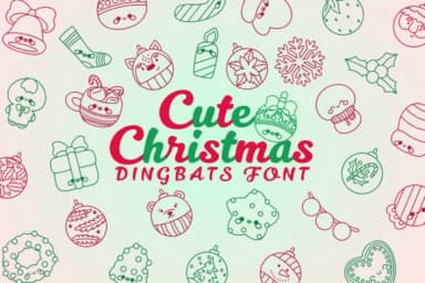 Cute Christmas by Chonada — Dingbats Font — thumbnail 1