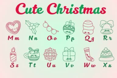 Cute Christmas by Chonada — Dingbats Font — thumbnail 3