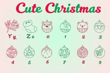 Cute Christmas by Chonada — Dingbats Font — thumbnail 4