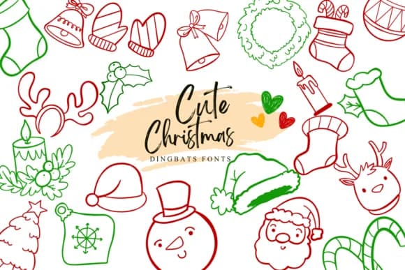 Cute Christmas by Suphitchaya — Dingbats Font