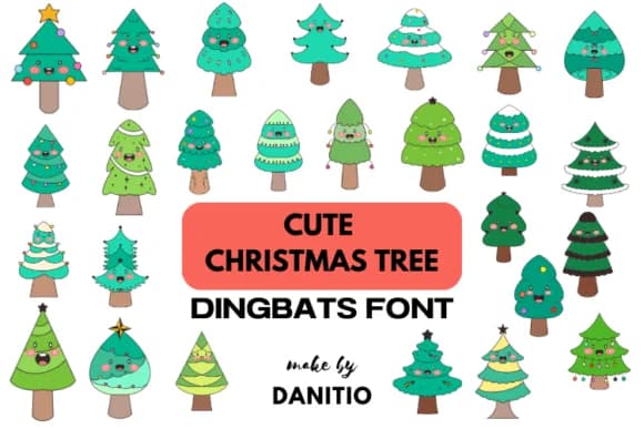 Cute Christmas Tree by danita.kukkai — Dingbats Font
