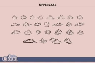Cute Cloud by onoborgol — Dingbats Font — thumbnail 2