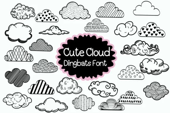 Cute Cloud by Nun Sukhwan — Dingbats Font