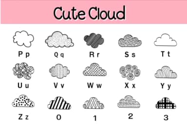 Cute Cloud by Nun Sukhwan — Dingbats Font — thumbnail 3