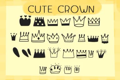Cute Crown by Foam-Design Store — Dingbats Font — thumbnail 1