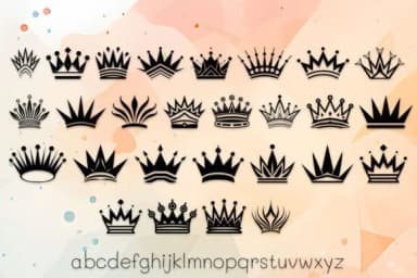 Cute Crown by MOMAT THIRTYONE — Dingbats Font — thumbnail 3