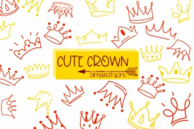 Cute Crown by Sirinart — Dingbats Font — thumbnail 1