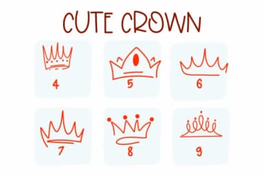 Cute Crown by Sirinart — Dingbats Font — thumbnail 4