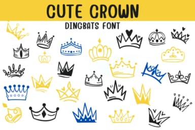 Cute Crown by Sontaya — Dingbats Font — thumbnail 1