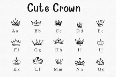 Cute Crown by Sontaya — Dingbats Font — thumbnail 2