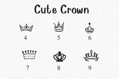 Cute Crown by Sontaya — Dingbats Font — thumbnail 4