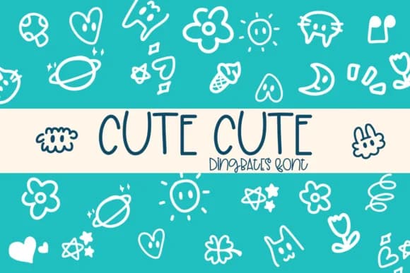 Cute Cute by Sirinart — Dingbats Font