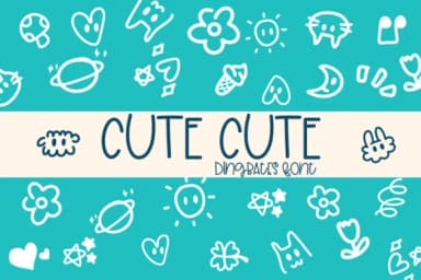 Cute Cute by Sirinart — Dingbats Font — thumbnail 1