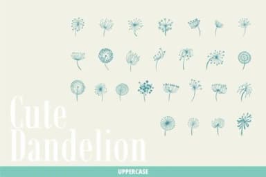 Cute Dandelion by Onoborgol — Dingbats Font — thumbnail 2