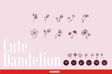 Cute Dandelion by Onoborgol — Dingbats Font — thumbnail 4