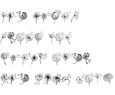 Cute Dandelion by Onoborgol — Dingbats Font — thumbnail 7