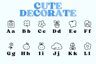 Cute Decorate by Chonada — Dingbats Font — thumbnail 2