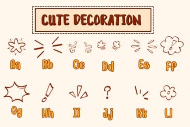 Cute Decoration by PraewDesigns — Dingbats Font — thumbnail 2