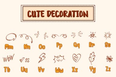 Cute Decoration by PraewDesigns — Dingbats Font — thumbnail 3