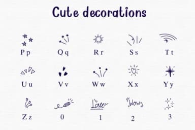Cute Decorations by Nongyao — Dingbats Font — thumbnail 3