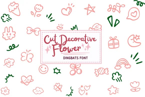 Cute Decorative Flower by PraewDesigns — Dingbats Font