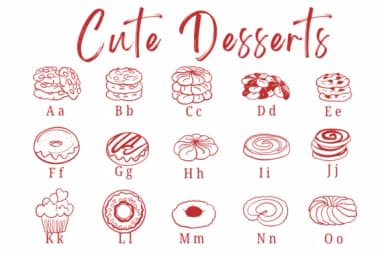Cute Desserts by Suphitchaya — Dingbats Font — thumbnail 2