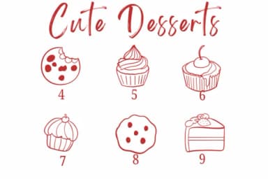 Cute Desserts by Suphitchaya — Dingbats Font — thumbnail 4