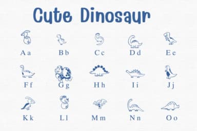 Cute Dinosaur by Sontaya — Dingbats Font — thumbnail 2