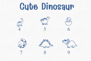 Cute Dinosaur by Sontaya — Dingbats Font — thumbnail 4