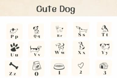 Cute Dog by Ketsarin — Dingbats Font — thumbnail 3
