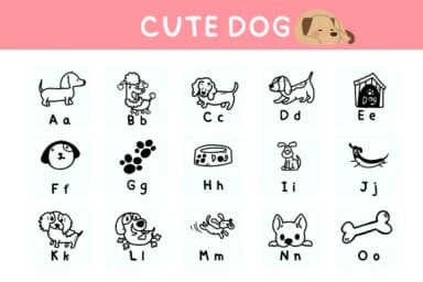 Cute Dog by Bee piyanuch — Dingbats Font — thumbnail 2