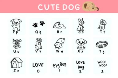 Cute Dog by Bee piyanuch — Dingbats Font — thumbnail 3