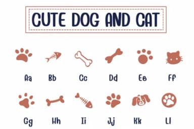 Cute Dog and Cat by PraewDesigns — Dingbats Font — thumbnail 2