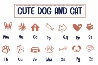 Cute Dog and Cat by PraewDesigns — Dingbats Font — thumbnail 3