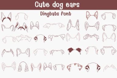Cute Dog Ears by Sontaya — Dingbats Font — thumbnail 1