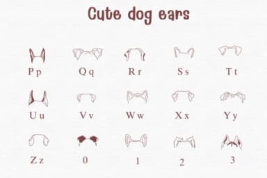 Cute Dog Ears by Sontaya — Dingbats Font — thumbnail 2