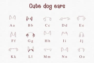 Cute Dog Ears by Sontaya — Dingbats Font — thumbnail 3