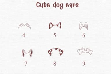 Cute Dog Ears by Sontaya — Dingbats Font — thumbnail 4