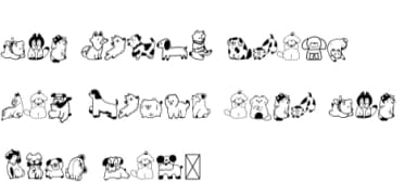 Cute Dogs by danita.kukkai — Dingbats Font — thumbnail 6