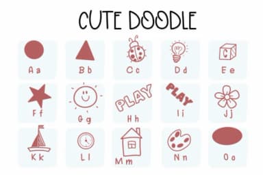 Cute Doodle by Sirinart — Dingbats Font — thumbnail 2
