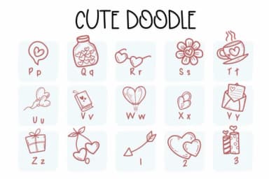 Cute Doodle by Sirinart — Dingbats Font — thumbnail 3