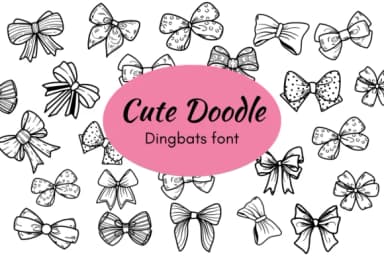 Cute Doodle by Nun Sukhwan — Dingbats Font — thumbnail 1