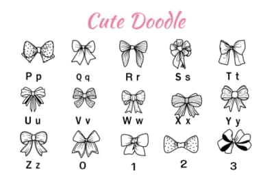 Cute Doodle by Nun Sukhwan — Dingbats Font — thumbnail 3