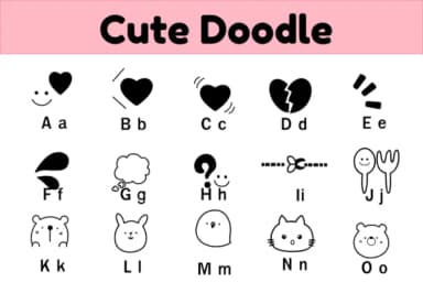 Cute Doodle by Nun Sukhwan — Dingbats Font — thumbnail 2