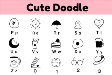 Cute Doodle by Nun Sukhwan — Dingbats Font — thumbnail 3