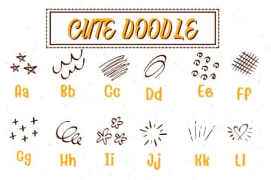 Cute Doodle by PraewDesigns — Dingbats Font — thumbnail 2