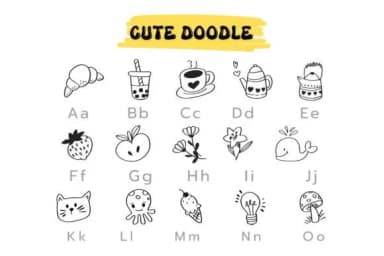 Cute Doodle by Pui Art — Dingbats Font — thumbnail 2