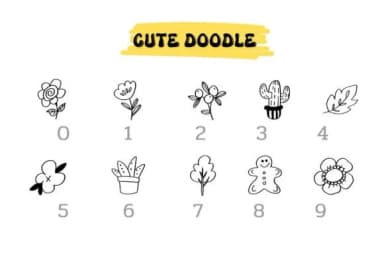 Cute Doodle by Pui Art — Dingbats Font — thumbnail 4