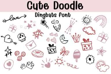 Cute Doodle by Sontaya — Dingbats Font — thumbnail 1