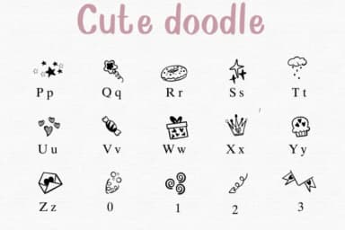 Cute Doodle by Sontaya — Dingbats Font — thumbnail 3